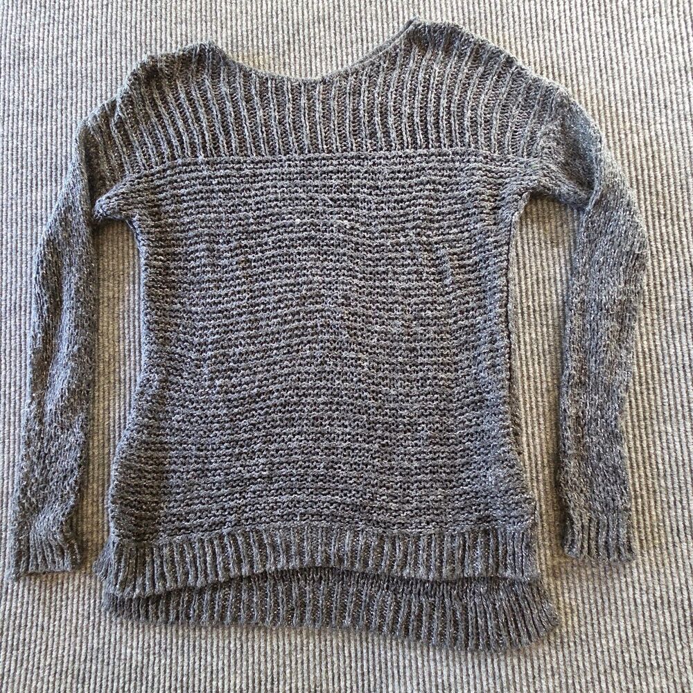 Hollister Women's Sweater Gray XS 90s Preppy Y2K